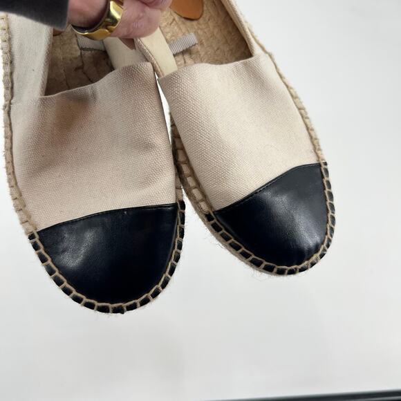 J. Crew Canvas cap-toe slip-on espadrilles beige slip on loafer flat canvas 6.5 - Picture 3 of 10